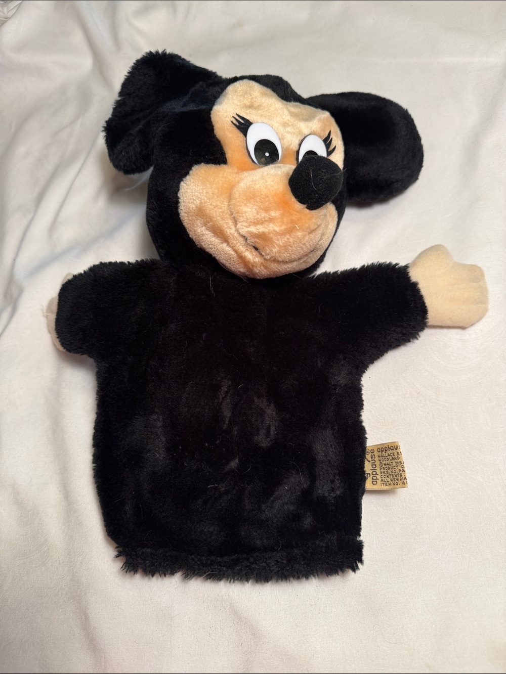 Vintage Discontinued Plush Mickey Mouse Hand Puppet - Stuffed Animal